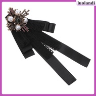 Tie Corsage Brooch Pin For Women Black Clothes Lapel