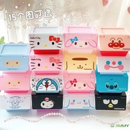 Kawaii Sanrio Storage Box Kuromi My Melody Cinnamoroll Debris Arrange Desktop Student Stationery Sto