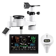 Quality Supplier 7.5in WiFi Weather Station 7-in-1 Solar Powered Sensor Pool Temperature Rain Gauge 