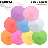 LIWD109VL 1Pcs Painting Supplies, Long-handle DIY Handmade Paper Umbrella, Durable Blank 20/30/40/60