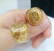 (116) Tau Gamma Bull Ring Pure 10k Saudi Gold Lifetime Use Non Faded