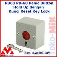 TOMBOL PB-68 Panic Button Hold Up Panik Button Reset Key Lock PB 68