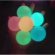 Albama - Sticky Ceiling Ball Glow in The Dark / Mainan Bola Globbles Squash Ball Menyala Dalam Gelap