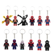 Spiderman Keychain Compatible Lego Keychain Schoolbag Pendant Couple Student Gift Gwen Miles Minifig