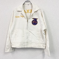 FFA Jacket, Farmer's Jacket, Corduroy Jacket, Replica, Remade, Embroidered, White, Size L, Vintage C