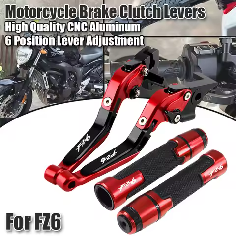 For Yamaha FZ6 FAZER 600 FZ6N FZ6S 2004-2010 Motorcycle Brake Clutch Levers 7/8"22MM Handlebar Grips