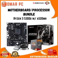 BRANDNEW RYZEN 3 5300G TRAY TYPE PROCESSOR & BIOSTAR A520MH AM4 SOCKET