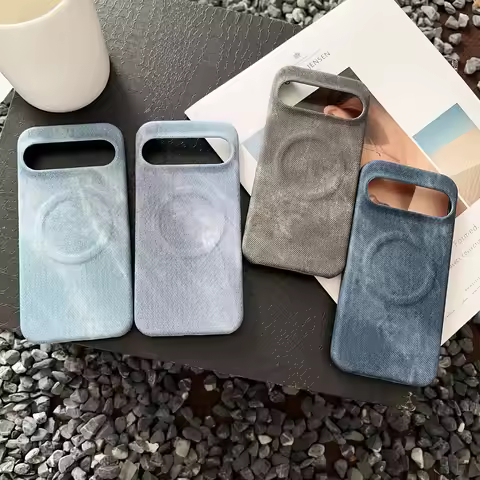 Denim Texture Magnetic Phone Case For Google Pixel 9 Pro XL Pixel 8 Pro Pixel 7A MagSafe Compatible 