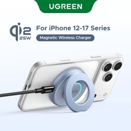 UGREEN Qi2 25W Magnetic Wireless Charger with 1M 60W USB C Cable Portable Stand Fast Charging for iP