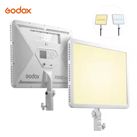 Godox P260C Pro Panel Video Light Soft Lighting Bi-Color 2800K-6500K CRI/TLCI 98+ NFC Automatic Pair