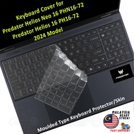 Keyboard Protector for Acer Predator Helios Neo 16 PHN16-72 Predator Helios 16 PH16-72 2024 Model Ga