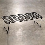 Multipurpose minimalist iron shoe rack, stackable 58x27x17cm