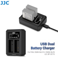 JJC | JJC Battery Charger for Leica D-LUX 8 D-LUX 7 Panasonic Lumix DMC-LX100 LX100II GX7 GX8 GX9 G1