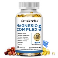 Magnesium Complex Supplement with 5 Elements - Magnesium Citrate, Magnesium Glycine, and Chelated Ma