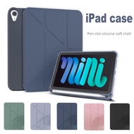 iPad case for Apple iPad pro 11 12.9 mini 6 2019 2020 2021 10.5 10.2 inch Smart Ultra Thin Silicone Case with Pen slot