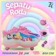 THE TIME - Children's Roller Shoes 4 Wheels Led Girls Character Children's Roller Shoes 4 Wheels (Fo