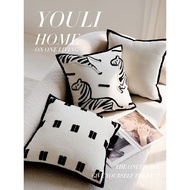 Tyk b. Discounted Pre-Owned French Style Light Luxury Zebra Animal Pillowcase Cushion Pillow for B&B