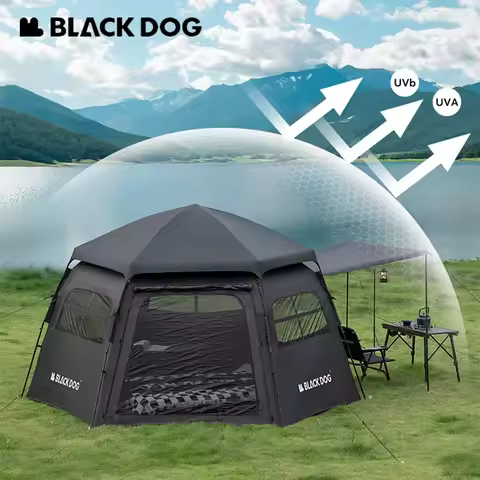 BLACKDOG One-touch Tent Automatic Dome Tent Outdoor Camping Hexagonal Quick Open Waterproof Dock Sun