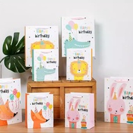 Happy birthday gift bag Cartoon Animal happy birthday gift bag 26 * 12 * 31cm Fox