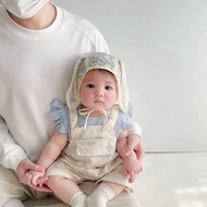 Baby Sunshade Sun Hat Thin Style October-June Girl Rabbit Sweet Chimney Door Lace-Up Court Hat 2025.