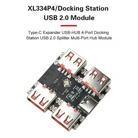 XL334P4 USB-HUB USB 2.0 4-port Controller Expansion Module USB 2.0 to 4 Channel Splitter USB-HUB Typ