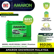 [Professional Replacement] 95D26L | NS70L | HILIFE Series | AMARON PREMIUM Lasting | TOYOTA Harrier 