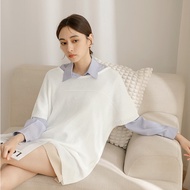 OB Knitted Shoulder Sleeve Buttoned Design Wide Version Sweater < FA3046 >