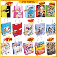 Cartoon Theme Kids Happy Birthday Party Paper Bag Frozen Avenger Pony Unicorn Baby Boss Mermaid Batm