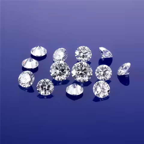 Wholesale 100pcs/lot 0.7mm~10mm Round Shape Loose CZ Stone White Color AAAAA Cubic zirconia 8 Hearts