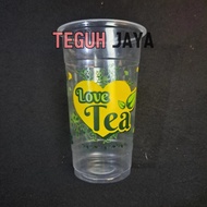 Gelas Starindo Motif Tea Datar 22Oz