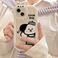 Good case Casing For OPPO A78 A57 A76 A96 A17 A16 A16s A16k A15 A15s A54 A74 A55 A95 A94 A93 A53 A33 A32 A5 A9 A3s A5s Reno 7Z 6Pro 5 F11 F9Pro Cartoon Cute Dog Monster Lens Phone Case Clear Soft Protective Cover เคสโทรศัพท์ oppo