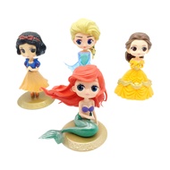 Set 4 mô hình nhựa công chúa Disney - mô hình đồ chơi làm bánh kem - Elsa Bạch Tuyết người cá - Smar