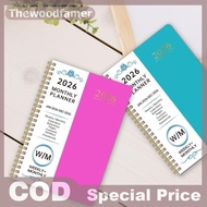 thewoodfamer 2026 Planner Notebook With Index Tags Coil A5 Size 365 Days Diary Office Work Planner S