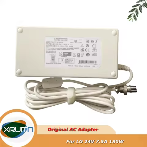 DA-180B24 Original AC Adapter 24V 7.5A 180W Power Charger for LG 32HL714S-W 4K IPS SURGICAL MONITOR 
