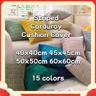 40x40cm 45x45cm 50x50cm 60x60cm Corduroy Pillow Cover Jacquard Sofa Big Fat Stripe Cushion Cover Sol