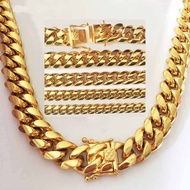 News Arrived at 8/10/12/14mm Stainless Steel Miami Curb Chain Necklace Casting Dragon Lock Men Rock 