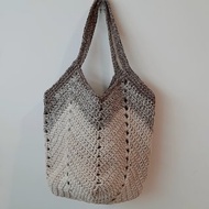 手工編織 環境友善DMC段染綿線編織手提袋(寬版)~