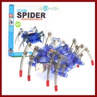 QPFKHT85 Electric Robot Spider, No Soldering Required Movable Legs Robotic Spider Toy, DIY Battery O