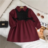 Girls' dresses, Girls' dresses, Combination dresses made of cringe airplow material