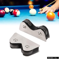 SIMULR 2PCS Billiard Cue Straightness Detector, With Storage Bag Stainless Steel Billiard Cue Roller