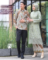 Couple kebaya brokat keluarga terbaru 2022 / kebaya tunangan terbaru /COD/BISA BAYAR DITEMPAT Set Ba