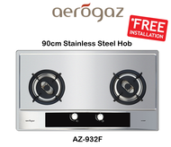 Aerogaz AZ-932SF 90cm Stainless Steel Gas Stove Cooker Hob w/ 2 Burner