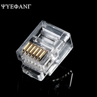20PCS/lot RJ11 RJ12 Connector 6P6C  Buckle Cable Plug DIY EV3 NXT Cable Plug Crystal Head
