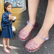 Children Sandals Crystal Jelly Princess Shoes Fashion Hole Shoes Girls Roman Shoes