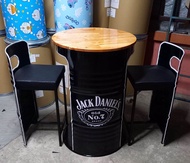 เฟอร์นิเจอร์โต๊ะถังน้ำมัน ลาย JACK DANIELS