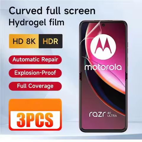 3PCS Full Cover Front Hydrogel Soft Film For Motorola Razr 40 50 60 Ultra Screen Protector For 2022 