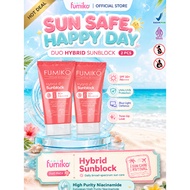 Sunblock 2 Pieces Twin Package FUMIKO - (Physical and Chemical) Hybrid SPF 50+/PA++++| Brightening F