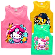 3PCS Colored Sando w/ Looney Sanri Character Prints for Infant Baby Kids Girls 6 Mos -12 Yrs Old
