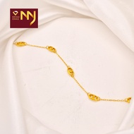 NNJ RANTAI TANGAN MINI CHAIN MONOGRAM 916 | 22K GOLD BRACELET