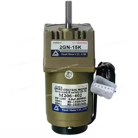 220V6W Tianli motor TVT single-phase AC speed-regulating gear motor M206-402+2GN